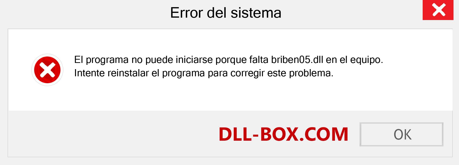 ¿Falta el archivo briben05.dll ?. Descargar para Windows 7, 8, 10 - Corregir briben05 dll Missing Error en Windows, fotos, imágenes